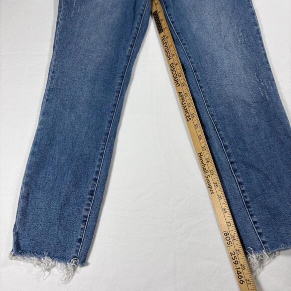 Judy Blue Relaxed Fit Jeans Womens 9/29 Sunflower Embroidered Frayed Y2K Retro - Picture 3 of 8